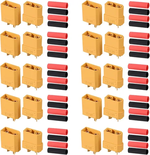 Vista 10 de AUTOUTLET 20 unids 10 pares XT30 bala conectores macho y hembra con termorretráctil para coche RC/barco/batería LiPo