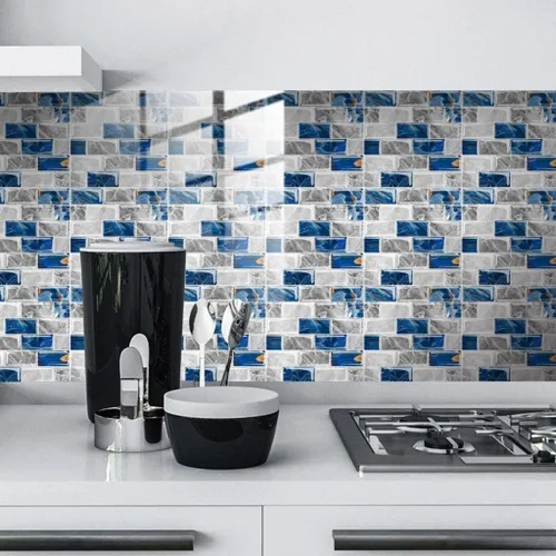 Vista 3 de Adhesivos para azulejos de despegar y pegar, azulejos de ladrillo autoadhesivos para salpicaduras de cocina, adecuado para baño, cámper, encimera