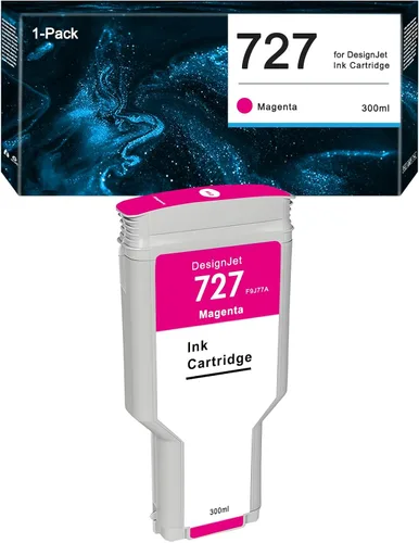 Vista 11 de HP 727 - Cartucho de tinta cian F9J76A 727XL compatible con impresoras DesignJet T920 T930 T1500 T1530 T2500 T2530 (paquete de 1, 10.8 fl oz)