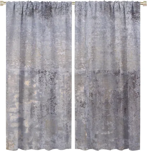 Vista 23 de Cortinas rústicas occidentales marrones con patrón de cornamenta para puerta, con bolsillo para barra, cortinas de ventana para dormitorio, sala