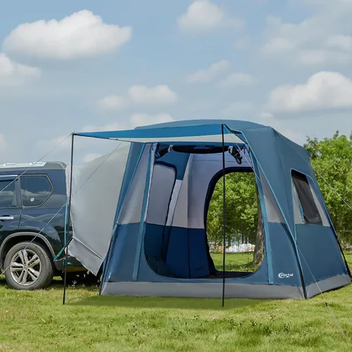 Vista 9 de Portal 5-Person SUV Tent with Porch, 2-in-1 Car Camping Tent, Water-Resistant & Windproof, Trunk Tent for Travel & Outdoor Adventures