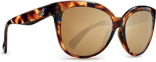Vista 4 de Kaenon Gafas de sol polarizadas Lina para mujer Ámbar cristal oro