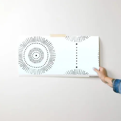 Vista 7 de Spoonflower Boho Geometric Pre-Pasted Removable Wallpaper Sample 12" x 24" Watercolor Circles Abstract Neutral Self-adhesive, removable and