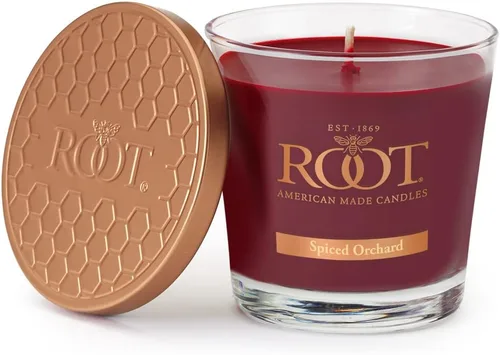 Vista 10 de Root Candles Velas Aromáticas de Otoño Panal de Miel Vela Artesanal Premium de Mezcla de Cera de Abeja, Veriglass Pequeño, Pera Bourbon