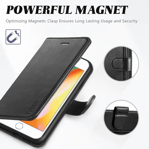 Vista 7 de TUCCH - Funda tipo cartera para iPhone 8 Plus