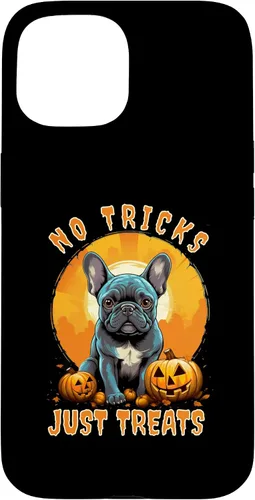 Vista 6 de iPhone 16 No Tricks Just Treats French Bulldog Halloween Frenchie Case