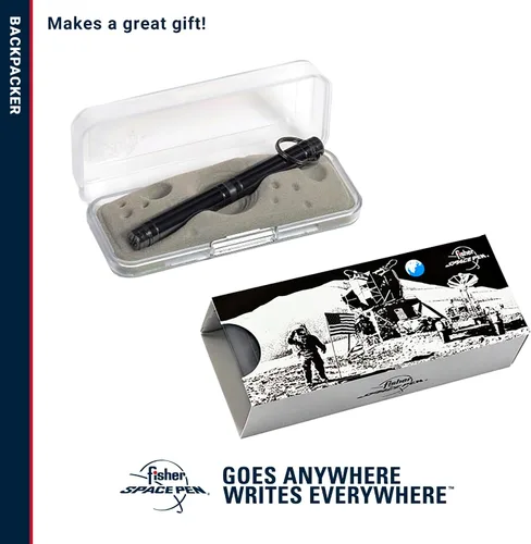 Vista 7 de Fisher Space Pen Backpacker Space Pen, bolígrafo, tinta negra, caja de regalo