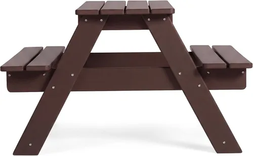 Vista 14 de WestinTrends Malibu Patio al aire libre HDPE Picnic Mesa de banco para Gris