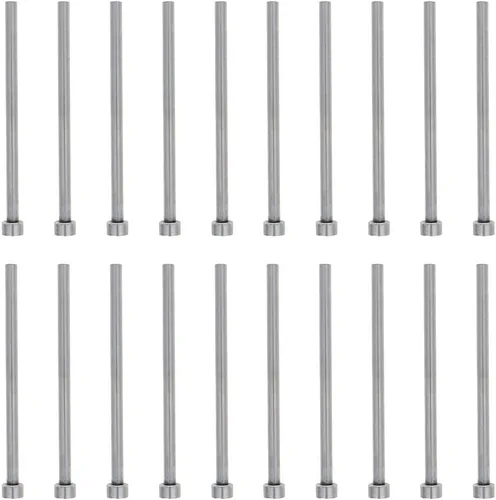 Vista 8 de Auniwaig 0.059 in de diámetro punta redonda de acero recto eyector Pin Punch 3.937 in largo gris plateado 20pcs