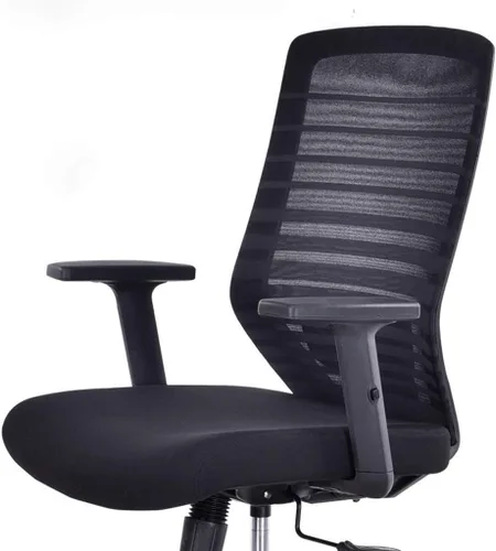 Vista 5 de Silla de trabajo de escritorio de computadora de malla con soporte lumbar de oficina ergonómica grande (azul)