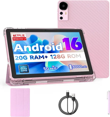Vista 10 de Tableta Android 15 de 10 pulgadas, tabletas de 20 GB RAM 128 GB ROM 2 TB expandible, tableta PC con procesador Quad-Core de 2.0 Ghz con estuche
