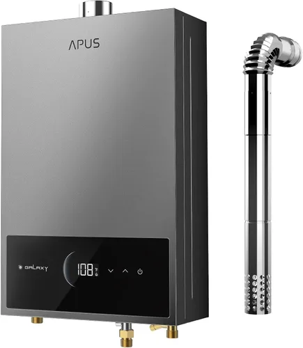 Vista 8 de APUS Calentador de agua sin tanque de gas natural, hasta 4.42 GPM, calentador de agua sin tanque para interiores, 95,000 BTU bajo demanda