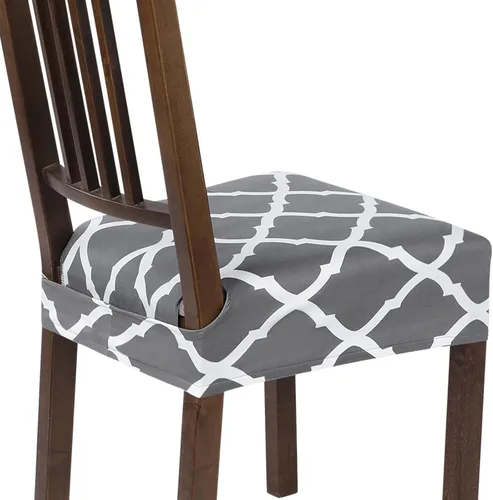 Vista 71 de SearchI Juego de 2 fundas de asiento elásticas para sillas de comedor, suaves, extraíbles y lavables, para sillas de comedor, protector de asiento