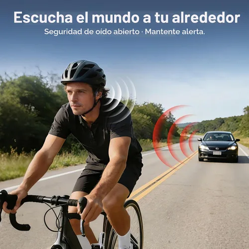 Vista 4 de Auriculares de conducción ósea Bluetooth 6.0,Auriculares deportivos Negro