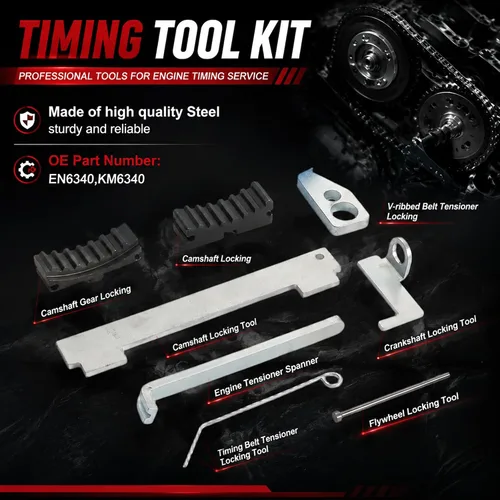 Vista 6 de LUW/LWE 1.8 Ecotec Juego completo de juntas con correa dentada y kit de herramientas para Chevy Para GM 1.8L 2011-2018 Kit 2
