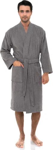 Vista 3 de TowelSelections - Bata de baño, de algodón turco, estilo quimono, para hombre