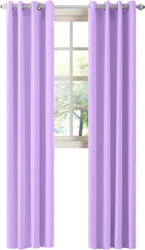 Vista 86 de LA PALMA Cortinas opacas con aislamiento térmico y ojales, para sala de estar, dormitorio, paquete de 2 paneles