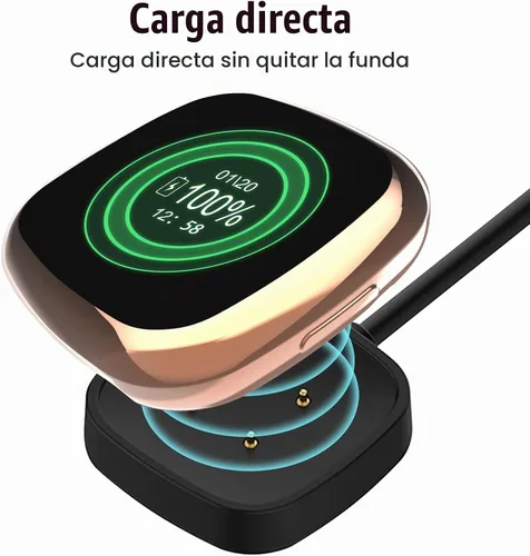 Vista 5 de Protector de pantalla compatible con Fitbit Sense 2/Versa 4 Carcasa, Carcasa de TPU suave plateada, Protector de pantalla protectivo integral