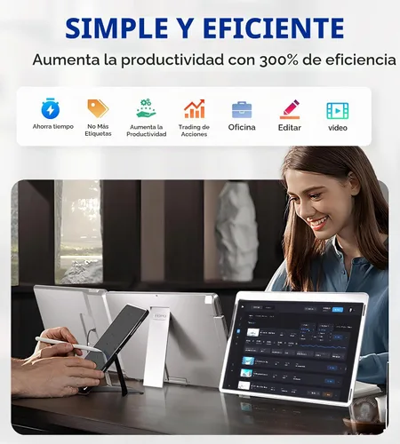Vista 6 de Extensor de pantalla para portátil de 15,6", monitor triple, IPS 1080P