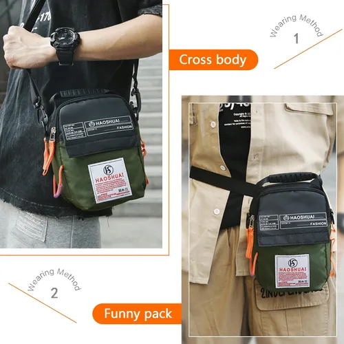 Vista 3 de Bolso de hombro impermeable pequeño Messenger Cross Body Bag para tableta al aire libre