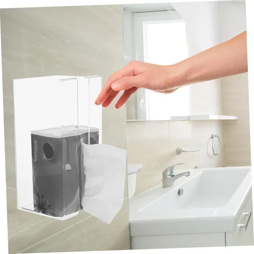 Vista 8 de Servilletero de baño, soporte de papel higiénico montado en la pared, dispensador de toallas de papel, soporte de pared para papel higiénico