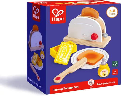 Vista 6 de Hape International Hape E3148 - Juego de tostadoras desplegables, 3+ años