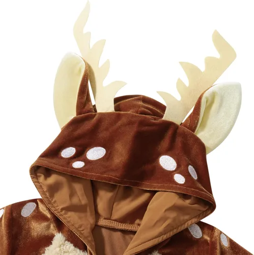 Vista 5 de JBEELATE Disfraz de animal de Halloween para niños pequeños, sin mangas, con capucha, unisex, para cosplay