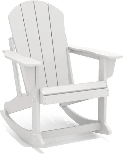 Vista 17 de GREENVINES Adirondack - Juego de 2 mecedoras para exteriores, HDPE, color Agua