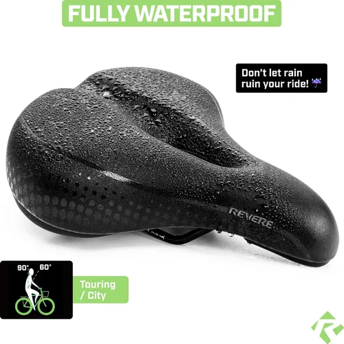 Vista 8 de Revere Comfort - Asiento de bicicleta con doble amortiguador, antivibración, suspensión de gel, asiento de bicicleta para hombres y mujeres