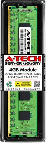 Vista 136 de A-Tech 4GB DDR3 1333MHz PC3-10600R ECC RDIMM 1Rx4 Rango único 1.5V Registrado DIMM 240-Pin Módulo de actualización de memoria RAM de servidor