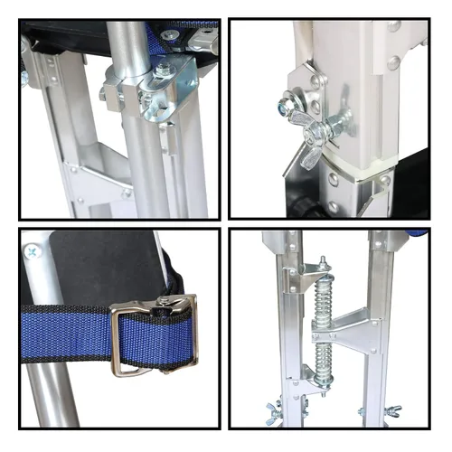 Vista 3 de waltyotur 18-30 pulgadas Drywall Stilts Grade Ajustable Auminum Tool Stilt para pintar o limpiar - Plata