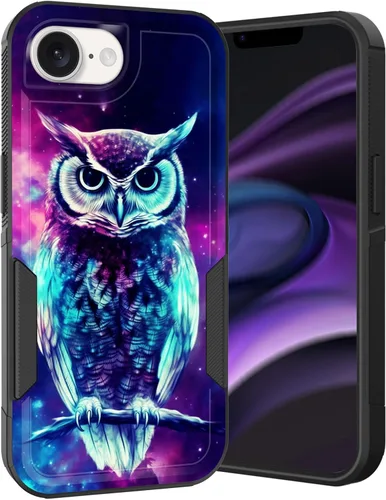 Vista 125 de Funda para iPhone Air, doble capa híbrida resistente resistente a prueba de golpes de policarbonato duro + funda protectora de silicona suave