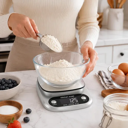 Vista 7 de Báscula de Alimentos 22lb Peso en Gramos, Básculas Digitales de Cocina y Onzas para Cocinar, Hornear