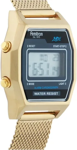 Vista 4 de Armitron Sport Retro Digital Chronograph Mesh Bracelet Watch 408485