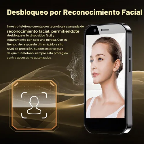 Vista 4 de Longben Mini Smartphone Desbloqueado Teléfono Celular 3.0 Pulgadas Android 4G Pequeño Móvil Quad Core Pequeño Teléfono Dual SIM (Negro, 32, GB)