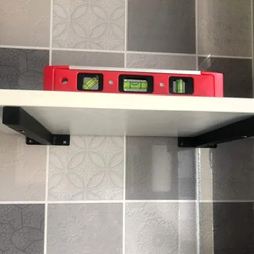 Vista 7 de Soporte de estante flotante oculto para montaje en pared, soportes ocultos para estanterías de hierro, muebles, cocina, oficina, estanterías