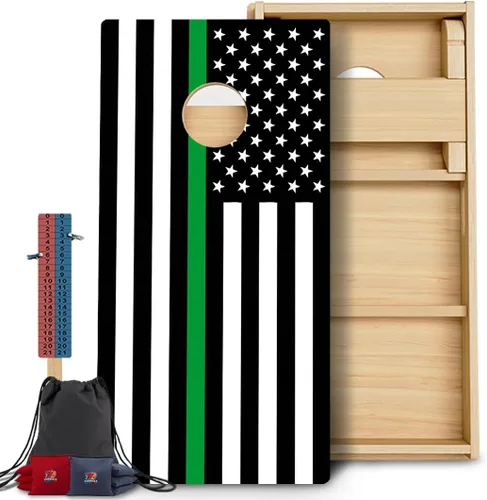Vista 42 de CornholeGamesUSA Pro - Juego de tablas de Cornhole Fabricado en Estados Unidos Abedul báltico 3/4 Sin rebote Patas triples gruesas Dos 1