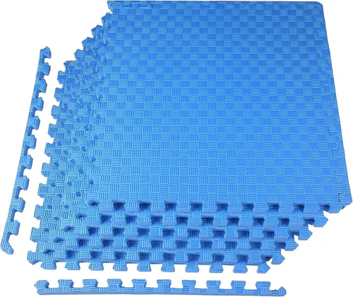 Vista 11 de BalanceFrom Tapete de ejercicio tipo rompecabezas con baldosas entrelazadas de espuma EVA para MMA – Ejercicio – Una pulgada de grosor, 24 pies