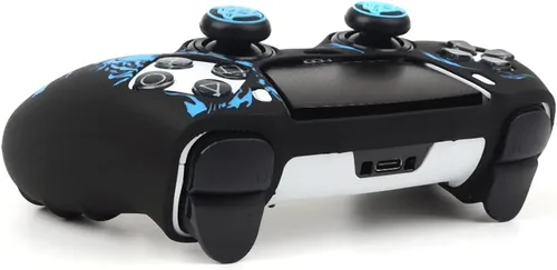 Vista 4 de RALAN Tiger - Fundas de silicona para controlador con 2 agarres para el pulgar, compatibles con PS5 Dualsense Edge Controller Play Station 5 Tigre