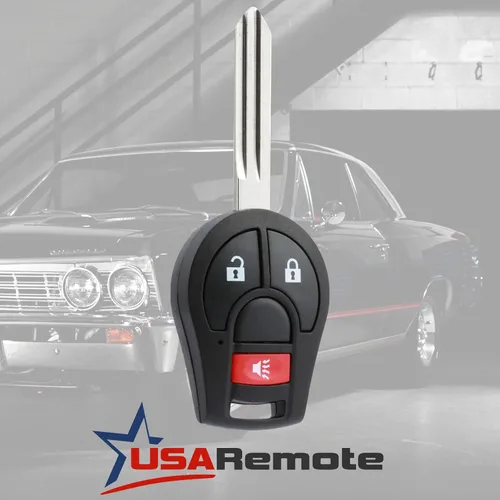 Vista 2 de Llavero de entrada sin llave control remoto compatible con Nissan Rogue Cube Juke Versa NV 2008 2009 2010 2011 2012 2013 2014 (CWTWB1U751)