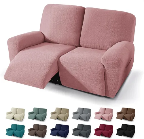 Vista 12 de JIVINER Fundas reclinables de gran tamaño de 3 piezas para sillón reclinable grande con bolsillos, tela jacquard elástica Lazy Boy funda para sofá