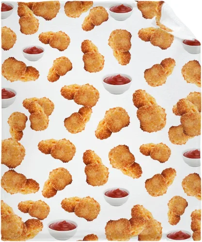Vista 51 de Manta de chips Nachos para otoño, invierno, primavera, todas las estaciones, cálida y mullida de 40 x 30 pulgadas, para mascotas, microfelpa Chips
