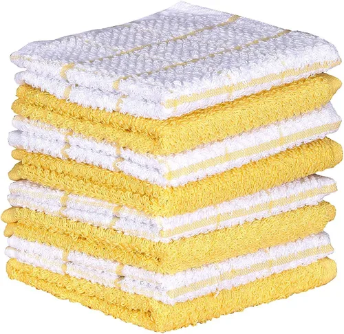 Vista 9 de AMOUR INFINI Juego de 8 paños de cocina para lavar platos, altamente absorbentes, súper suaves, trapos reutilizables de secado rápido para limpiar