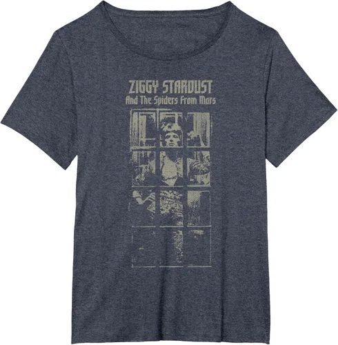 Vista 38 de David Bowie - Camiseta And The Spiders From Mars Faded, Negro