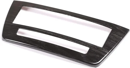 Vista 6 de YIWANG Marco de panel de CD de consola central de coche ABS cromado para Mercedes Benz Clase C W204 2011-2013 (grano de madera negro)