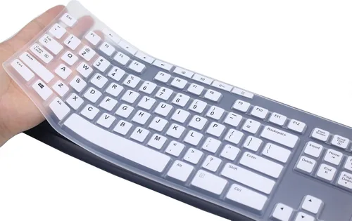 Vista 16 de Funda de teclado ultradelgada de silicona para PC de escritorio compatible con teclado inalámbrico Logitech MK295 MK275 MK270, teclado Logitech K200