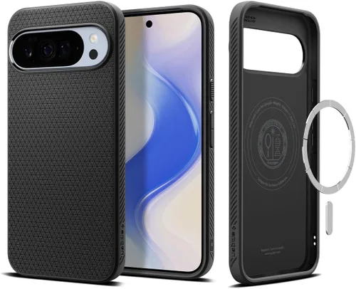 Vista 13 de Spigen Funda para Pixel 10/10 Pro, Liquid Air MagFit (2025) [diseñada para Pixelsnap, compatible con accesorios MagSafe] - Verde abismo Compatible