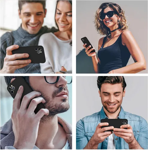 Vista 2 de Cordking Funda de silicona diseñada para iPhone 11 Pro, ultra delgada, a prueba de golpes, con forro de microfibra suave antiarañazos, protección