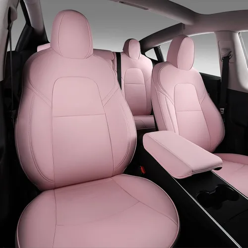 Vista 4 de Xipoo Funda de asiento compatible con Tesla Model 3, funda de asiento de automóvil, funda de poliuretano de repuesto para Tesla Model 3 2017 2018