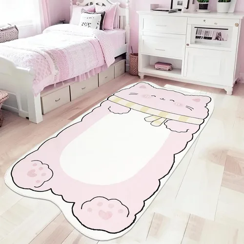 Vista 12 de Alfombra de juego para niños, 5.2 pies, esponjosa, alfombra de área para dormitorio de gatos, lavable para habitación de niños y niñas